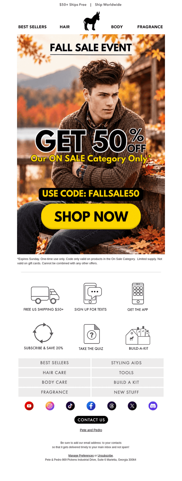 Huge Fall Sale Ends Today
