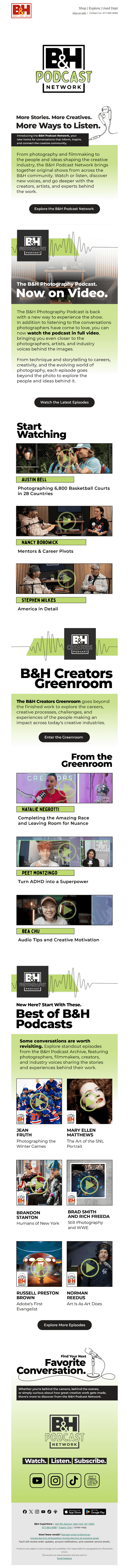 B&H Photo Video email from Sun, Oct 18, 2026