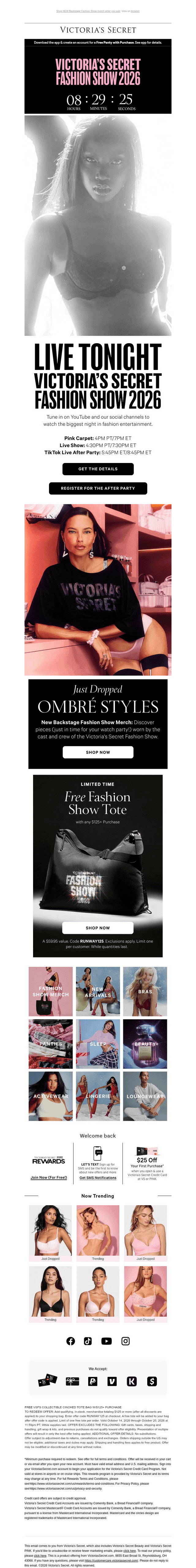 Victorias Secret email from Sun, Oct 18, 2026