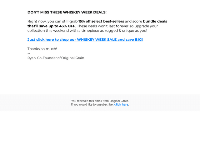 Original Grain email from Sun, Oct 18, 2026
