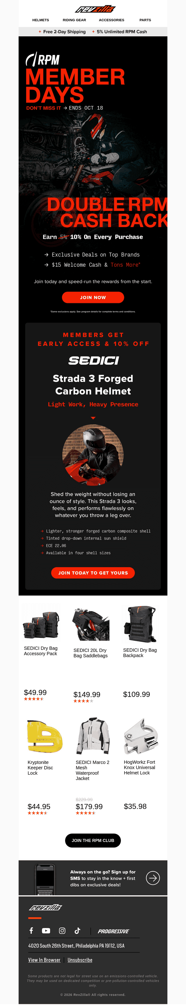 RevZilla email from Sun, Oct 18, 2026