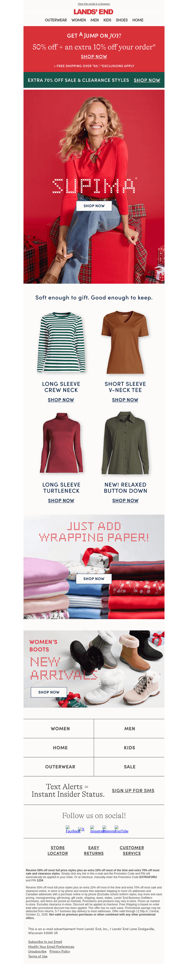 Lands' End email from Sun, Oct 18, 2026