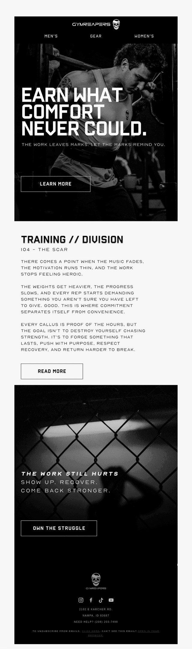 Gymreapers email from Sun, Oct 18, 2026