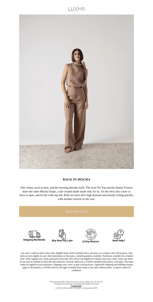 LUXMII email from Mon, Oct 19, 2026