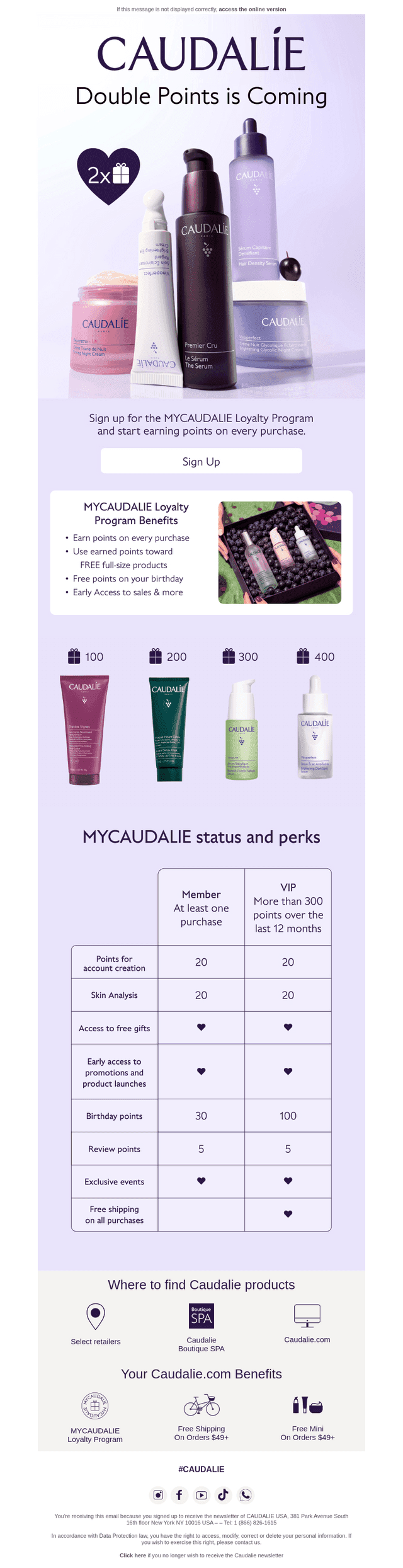 Caudalie email from Mon, Oct 19, 2026