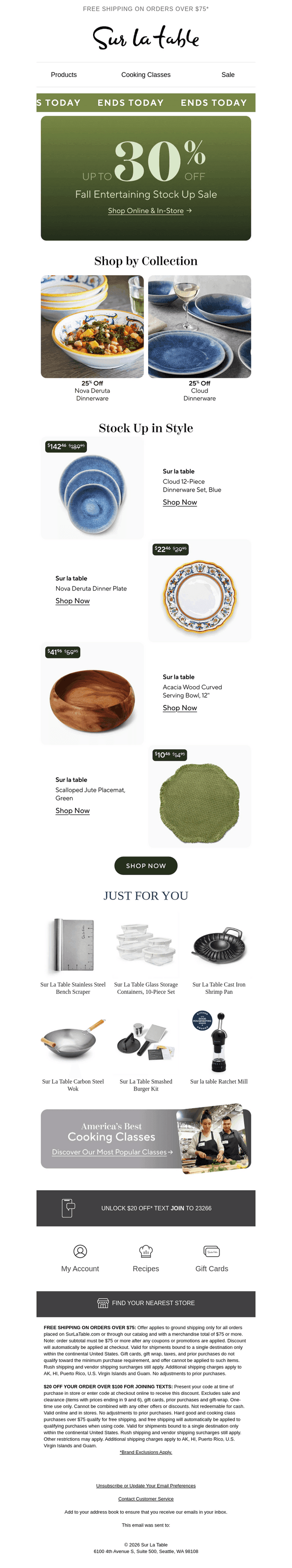 Final Day: Entertaining Stock up Sale