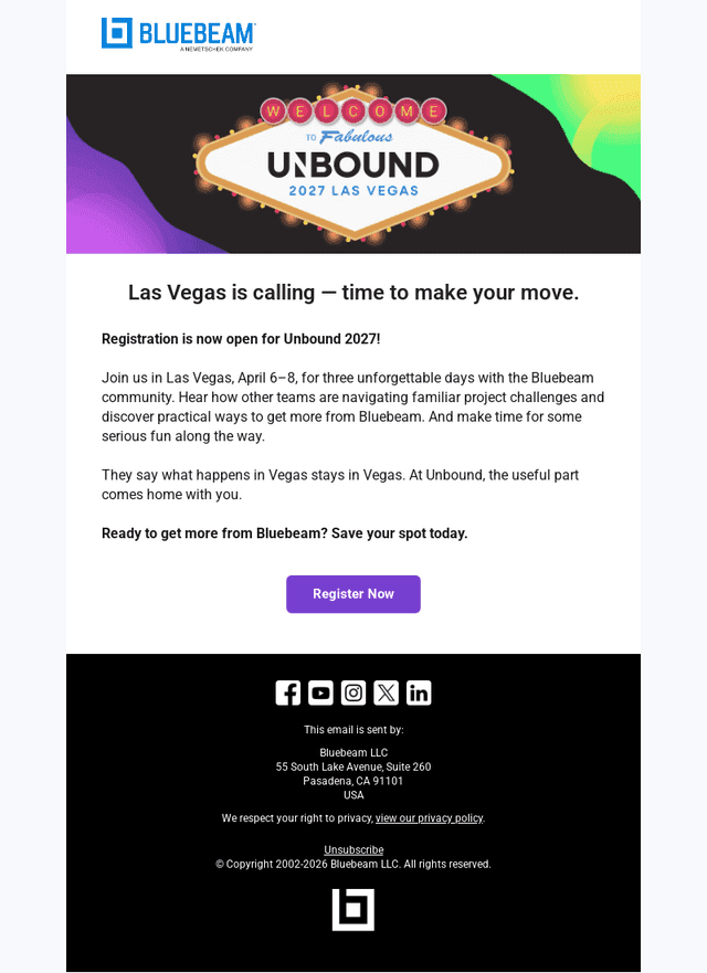 Bluebeam email from Mon, Oct 19, 2026
