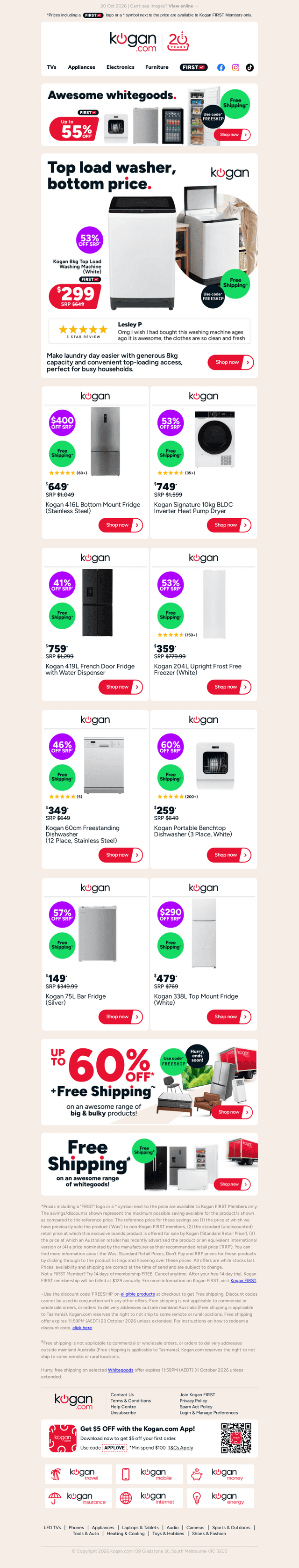 Kogan.com email from Mon, Oct 19, 2026