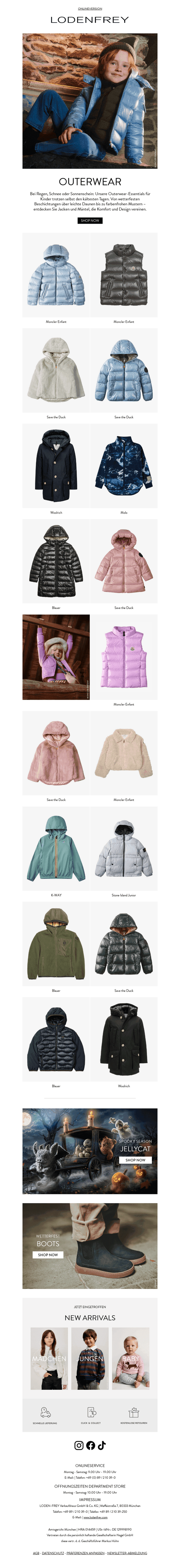 Outerwear für Kinder