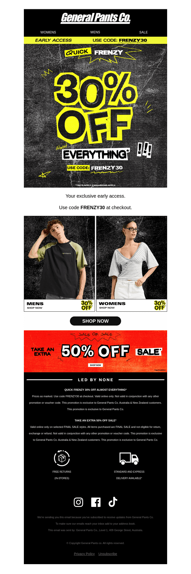 General Pants Co. email from Tue, Oct 20, 2026