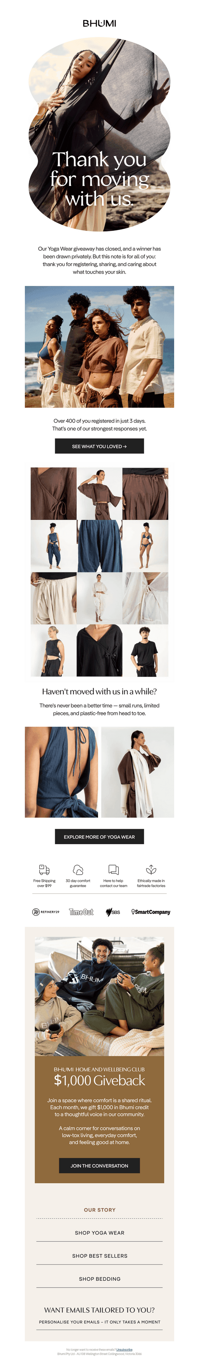Bhumi Organic Cotton email from Tue, Oct 20, 2026