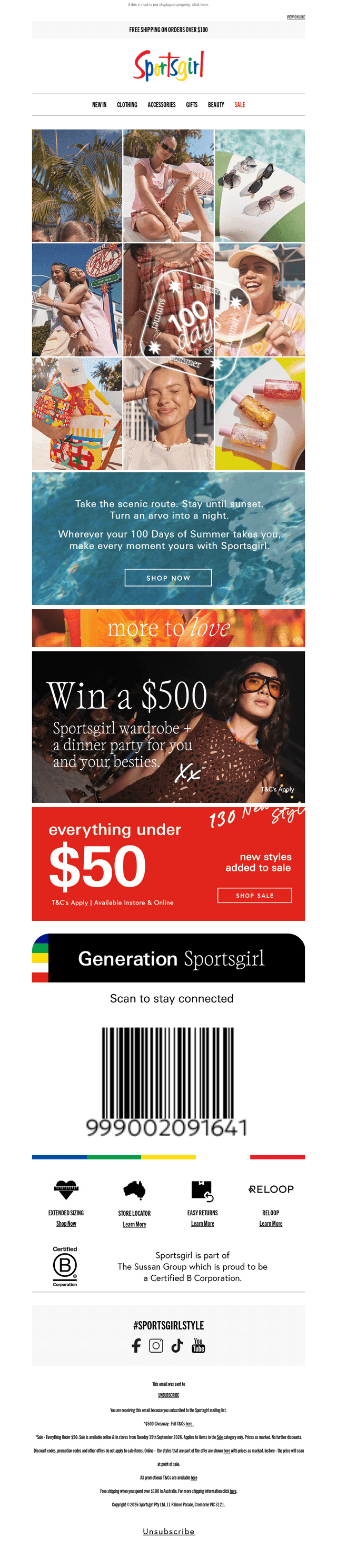 Sportsgirl email from Tue, Oct 20, 2026