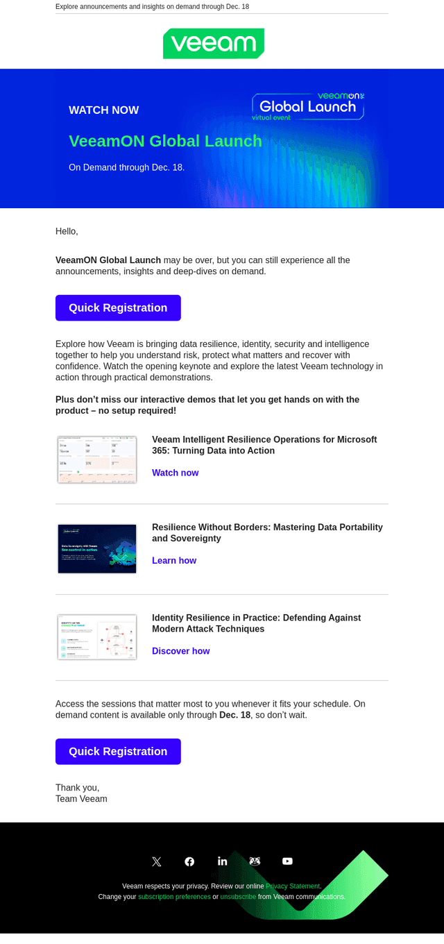 Veeam Software email from Tue, Oct 20, 2026