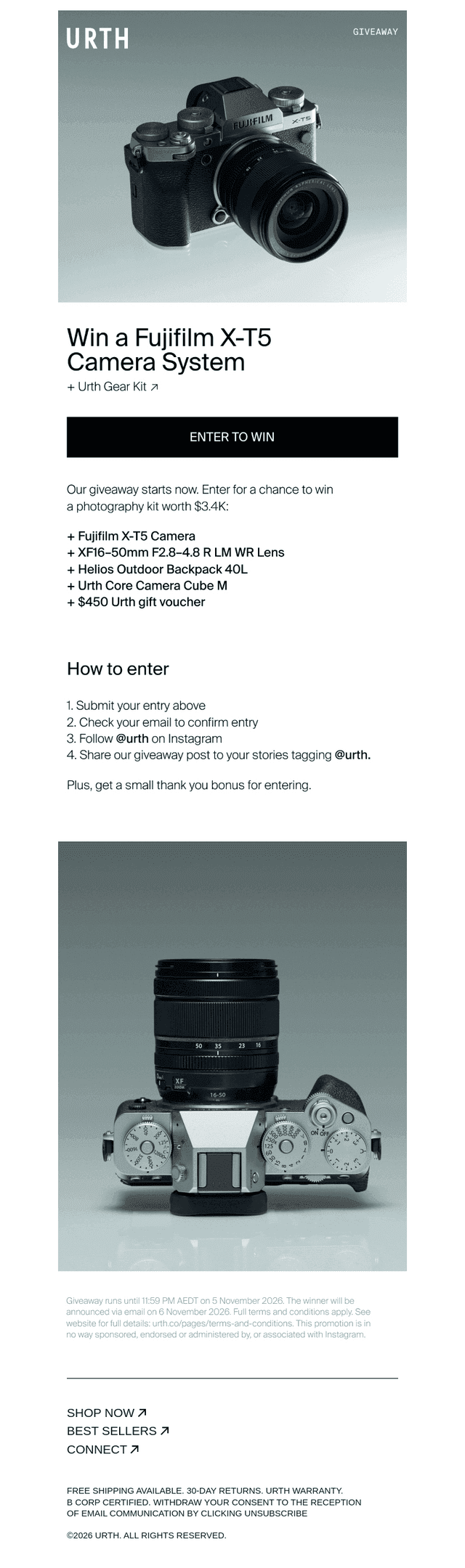 Urth email from Tue, Oct 20, 2026