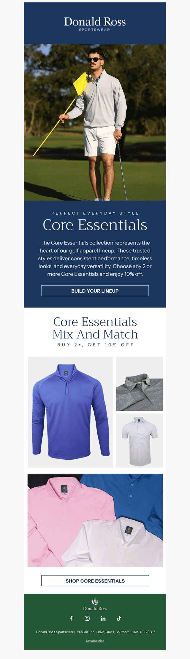 Donald Ross Sportswear email from Tue, Oct 20, 2026