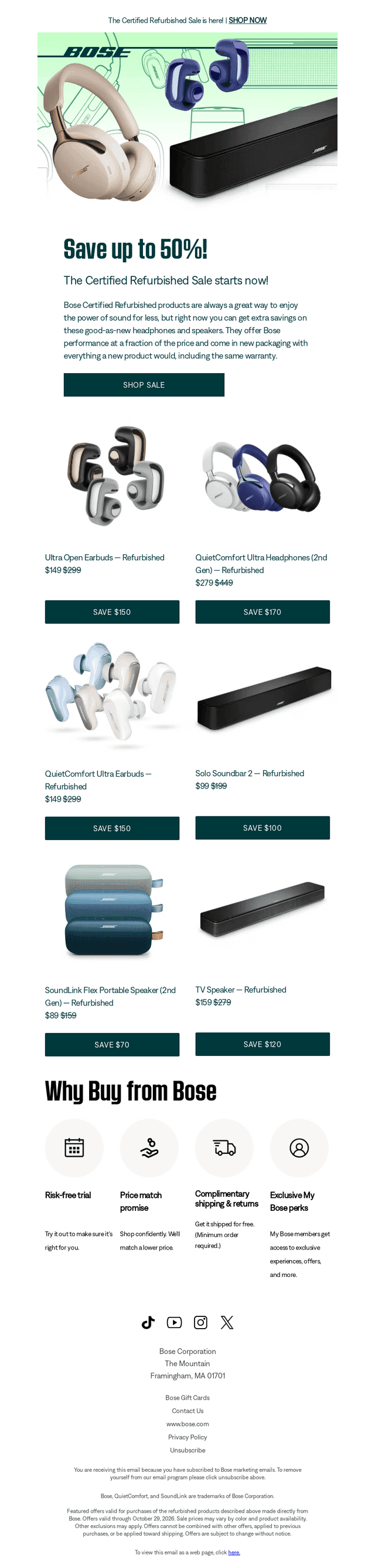 Bose email from Tue, Oct 20, 2026