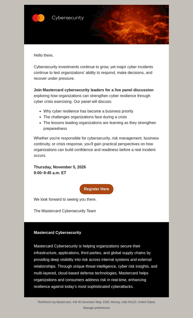 RiskRecon email from Tue, Oct 20, 2026