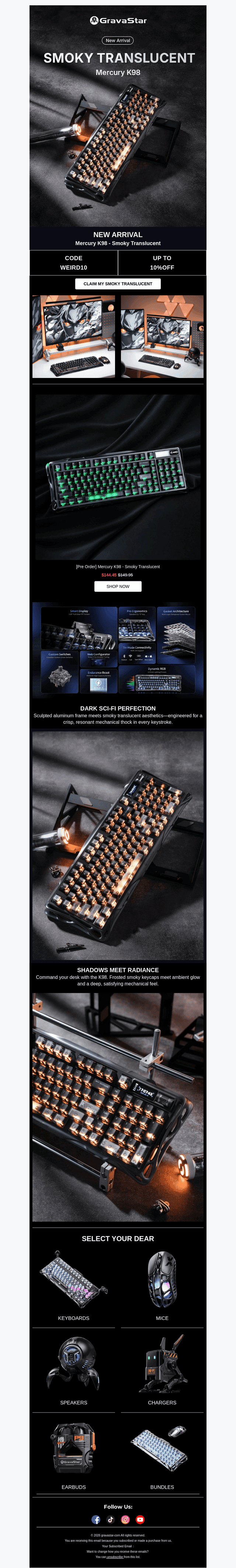 GravaStar email from Tue, Oct 20, 2026
