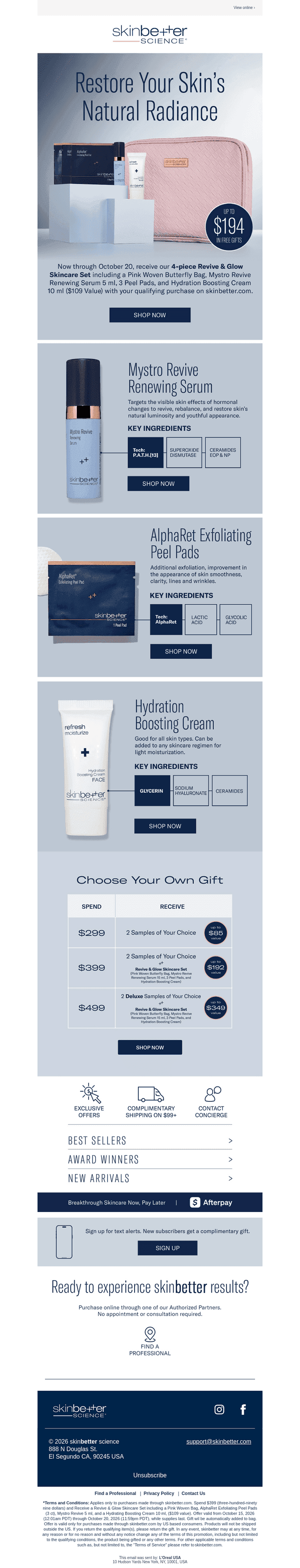 skinbetter science email from Tue, Oct 20, 2026