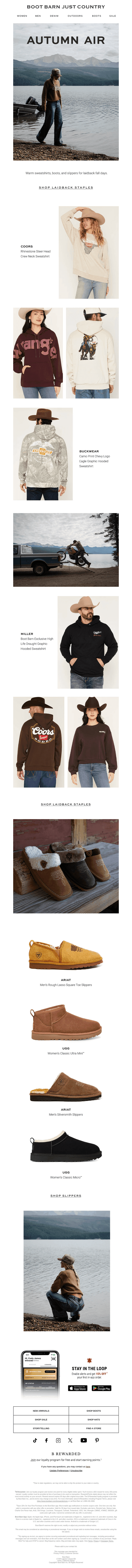 Boot Barn email from Tue, Oct 20, 2026