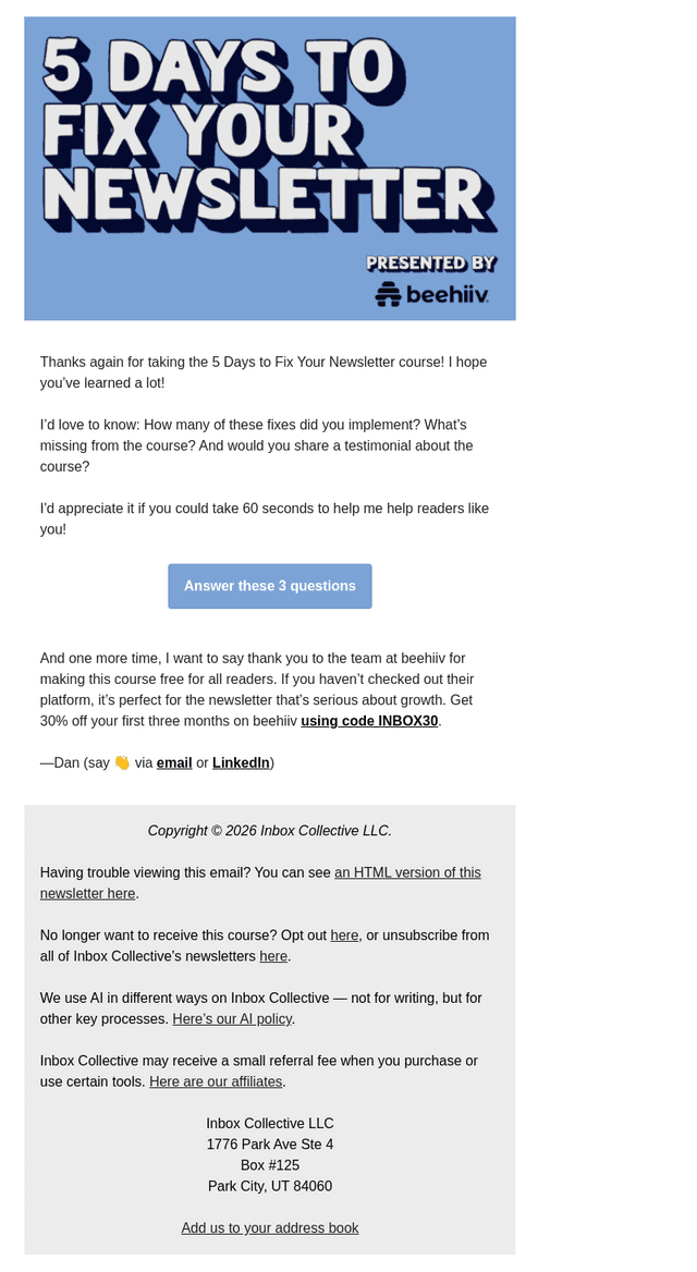 Inbox Collective email from Tue, Oct 20, 2026