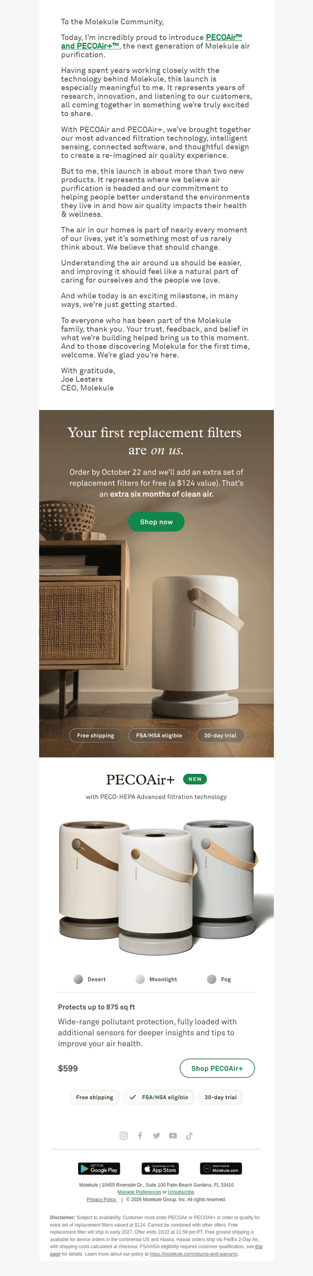 A message from our CEO: Meet PECOAir
