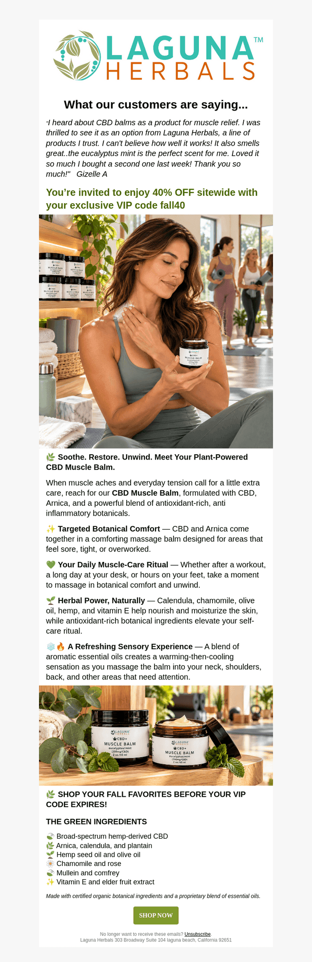 Laguna Herbals email from Tue, Oct 20, 2026