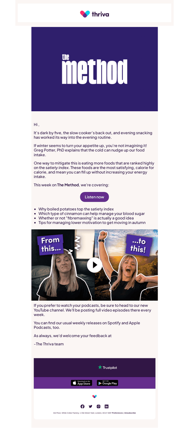 Thriva email from Tue, Oct 20, 2026