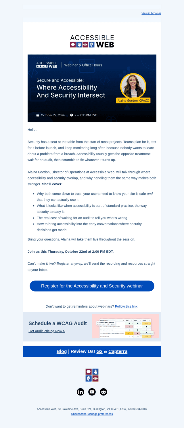 Accessible Web email from Tue, Oct 20, 2026