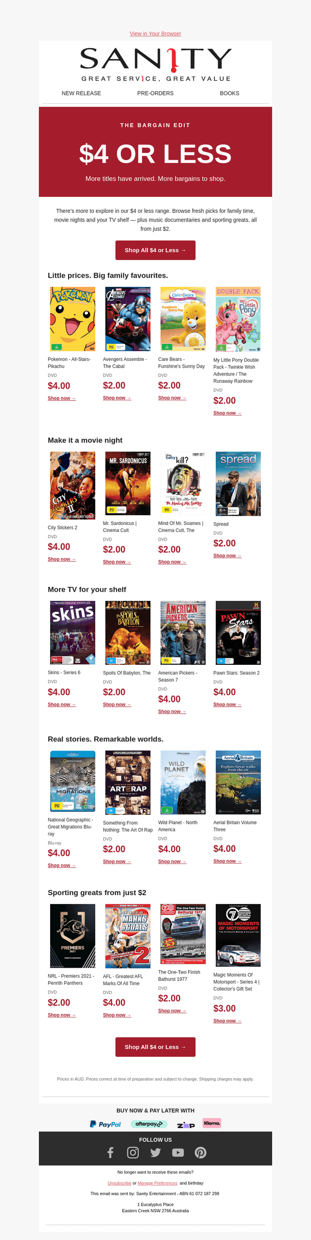 $4 or less: bag your bargain🤑