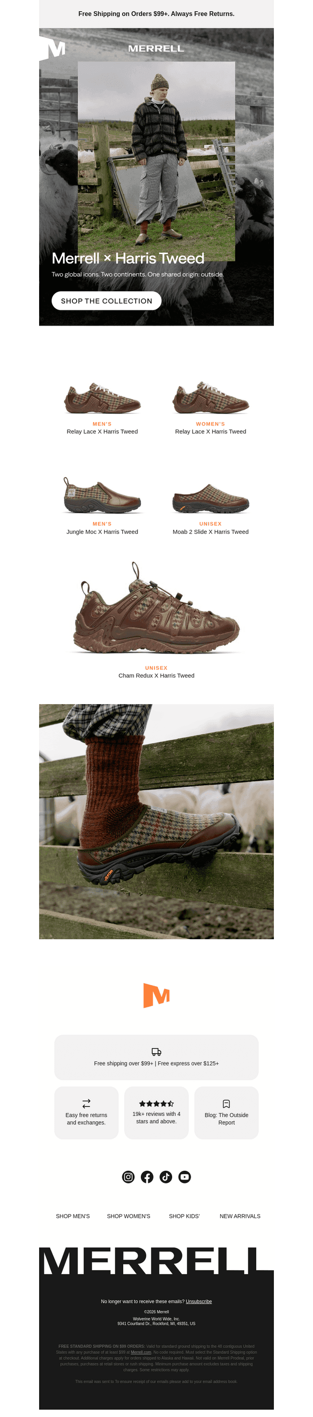 Going fast: Merrell x Harris Tweed