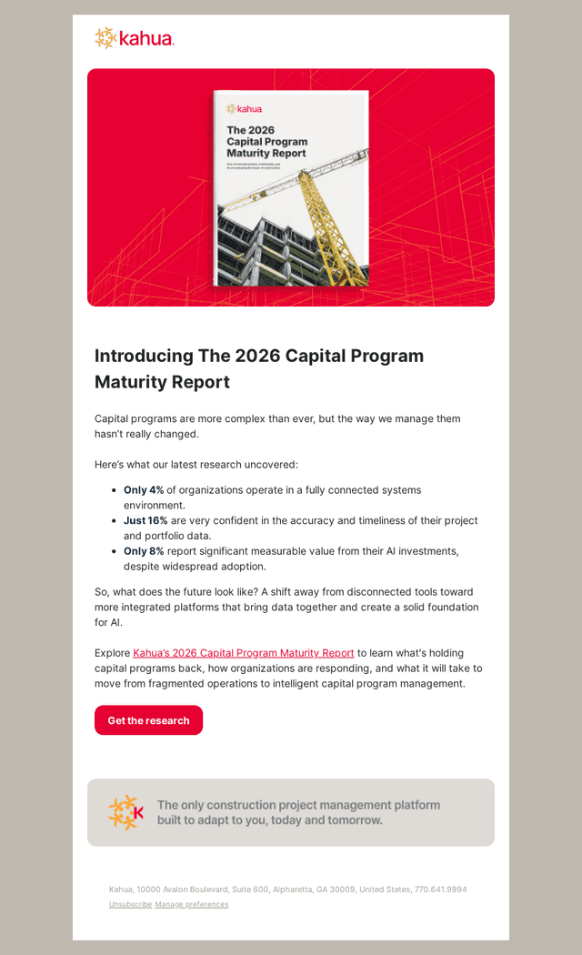Kahua email from Tue, Oct 20, 2026
