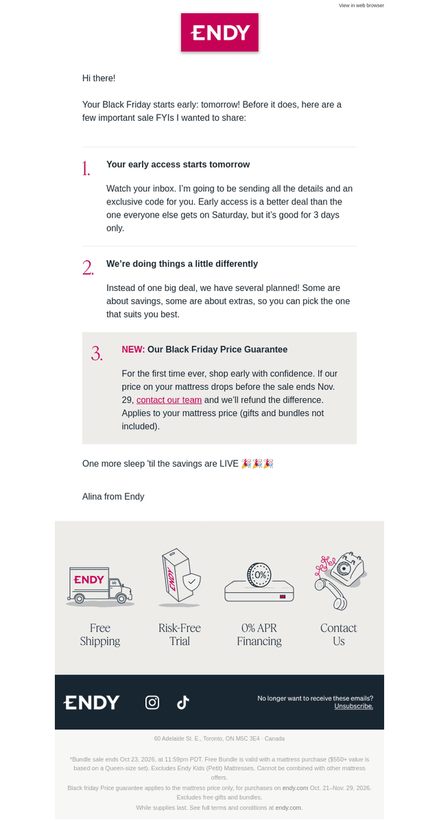 A heads up about Black Friday, VIP