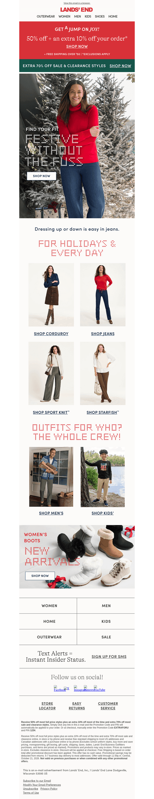 Lands' End email from Tue, Oct 20, 2026