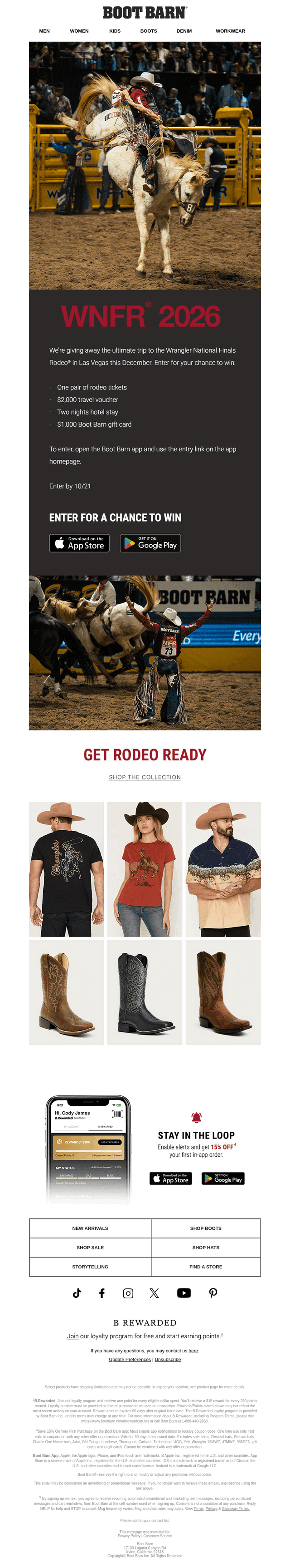 Wrangler National Finals Rodeo® Giveaway