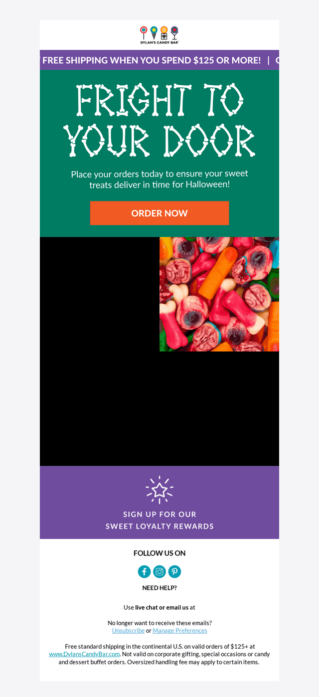 Dylan's Candy Bar email from Tue, Oct 20, 2026