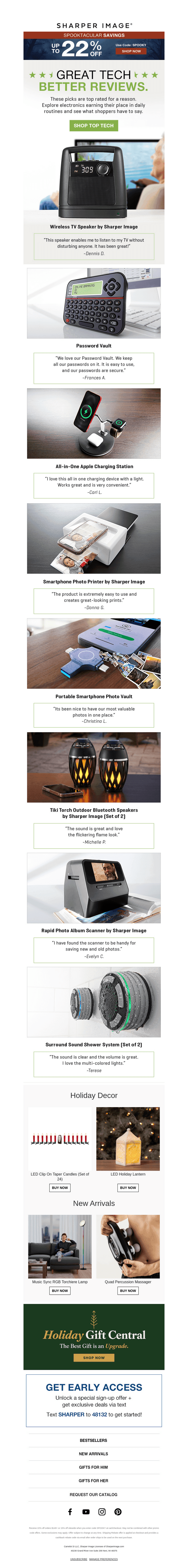 Sharper Image email from Tue, Oct 20, 2026