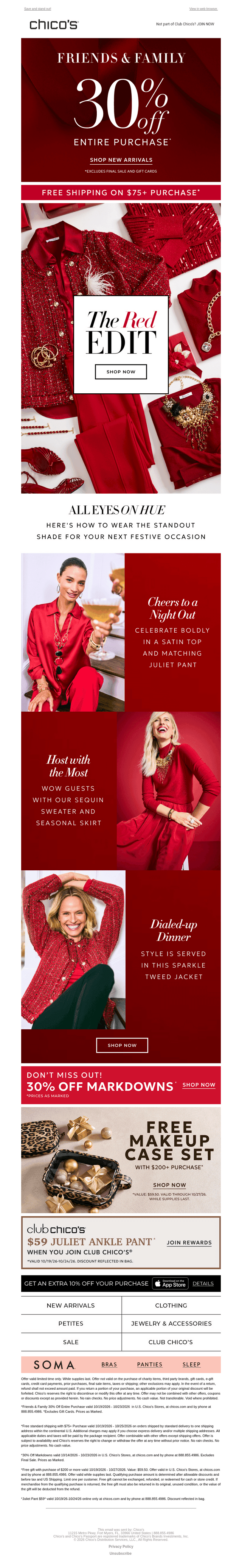 30% off entire purchase + THE RED EDIT! ❤️🚨