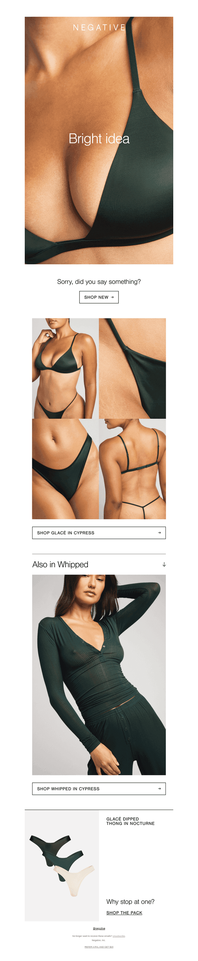 Negative Underwear email from Wed, Oct 21, 2026