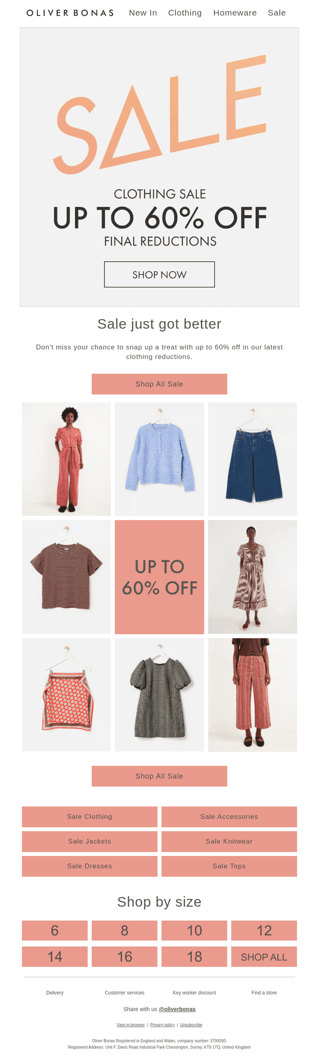 Final reductions | Up to 60% off