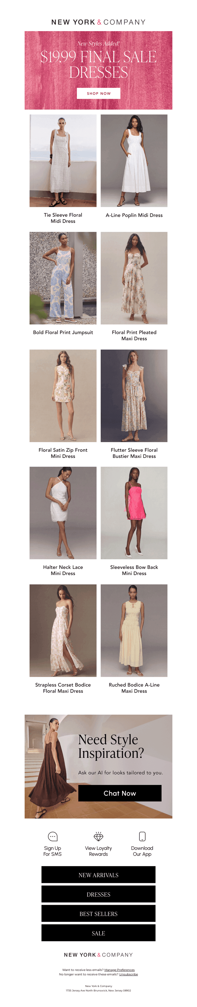 New $19.99 Dresses Inside
