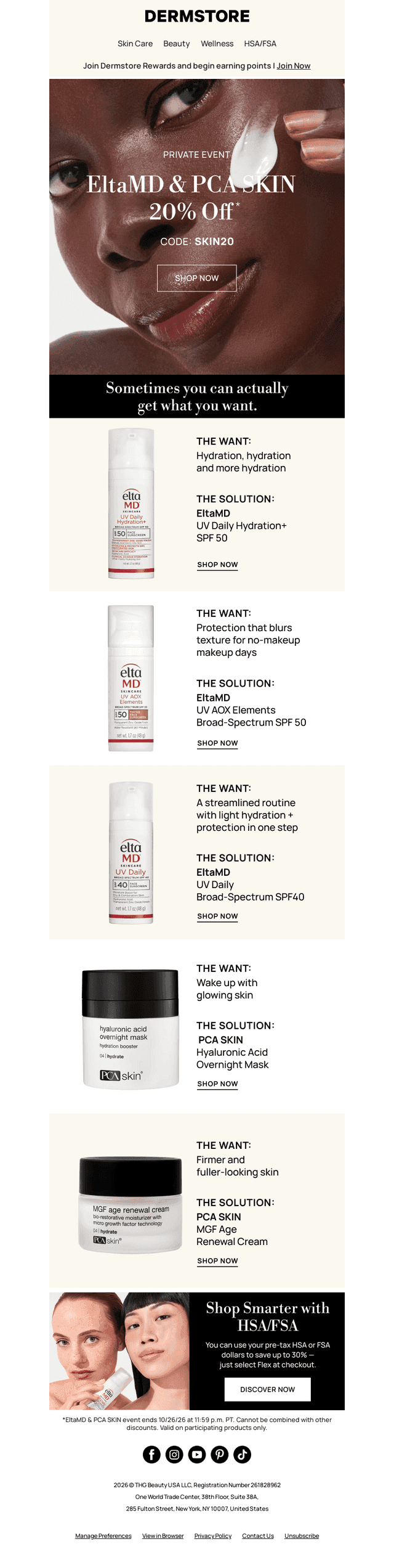 DermStore email from Wed, Oct 21, 2026