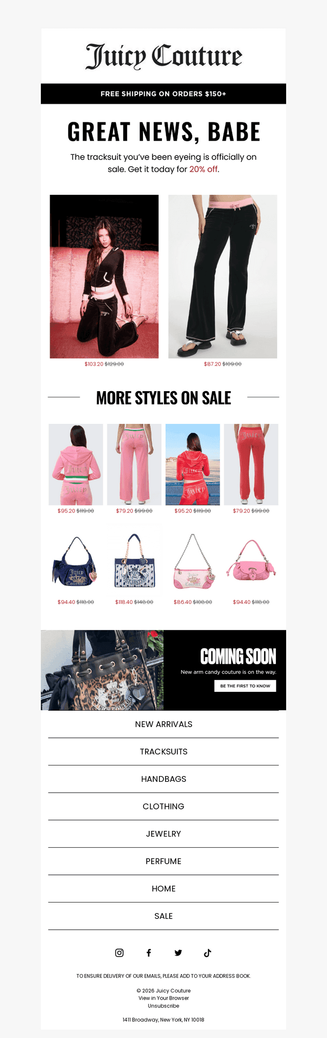 Juicy Couture email from Wed, Oct 21, 2026