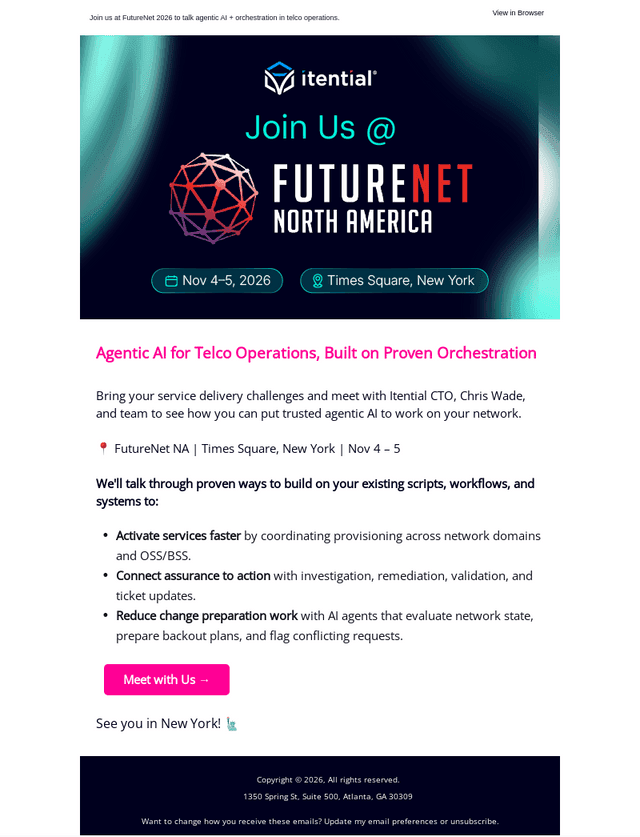 Meet Itential at FutureNet North America | Nov 4–5