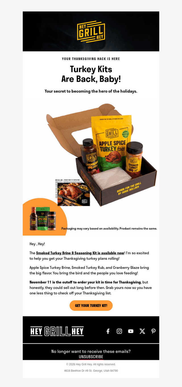 🦃 GET YOUR TURKEY KIT NOW!