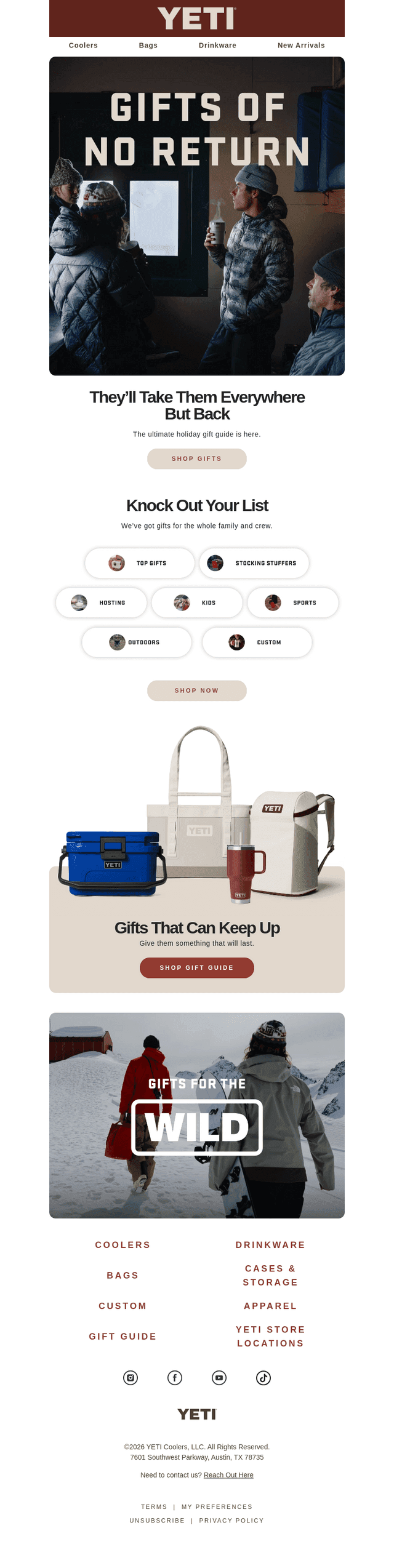 YETI email from Wed, Oct 21, 2026