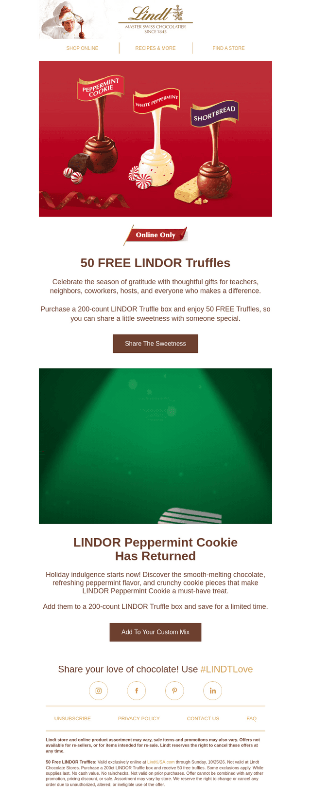 You're getting 50 FREE truffles 🍬