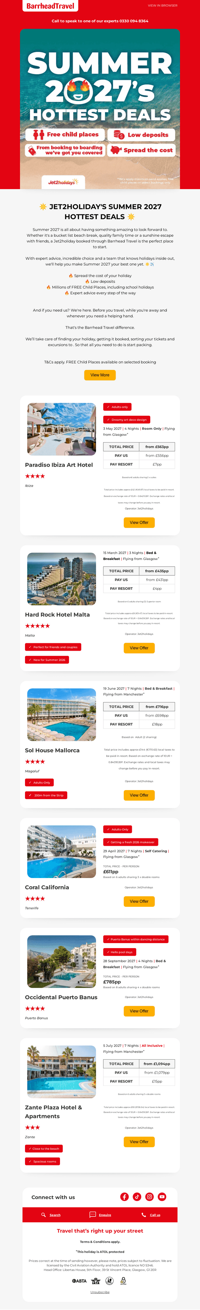 Barrhead Travel email from Wed, Oct 21, 2026