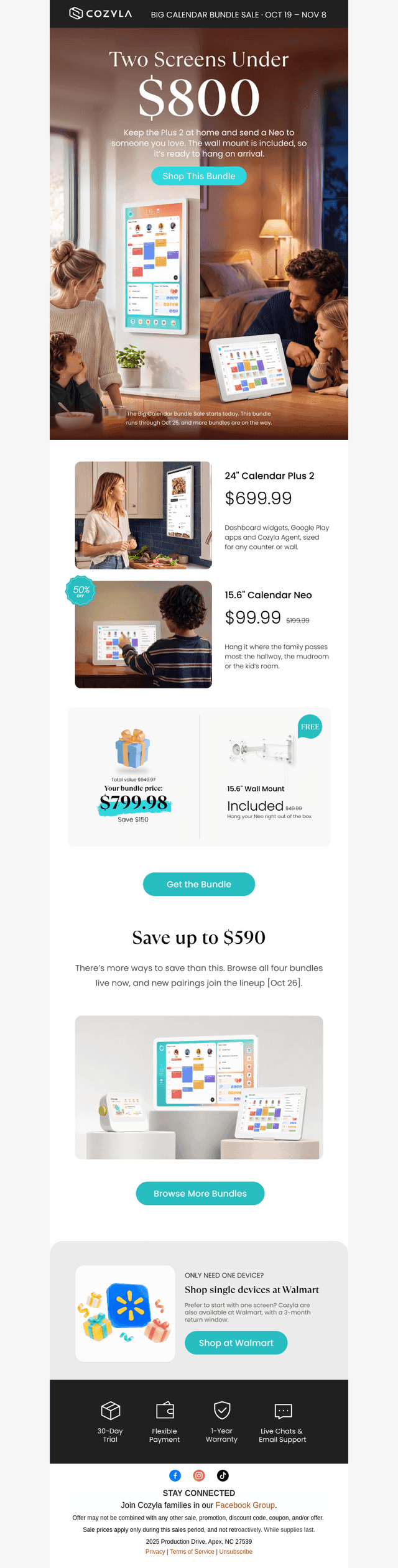 Cozyla email from Wed, Oct 21, 2026