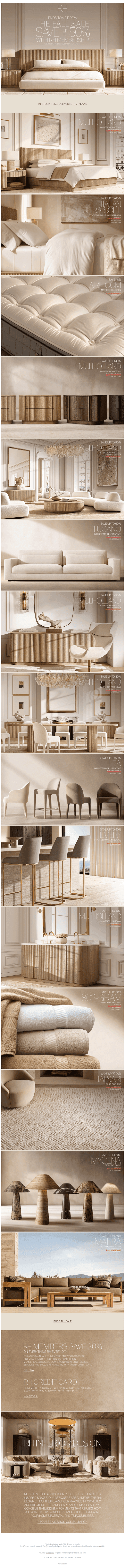 Restoration Hardware email from Wed, Oct 21, 2026